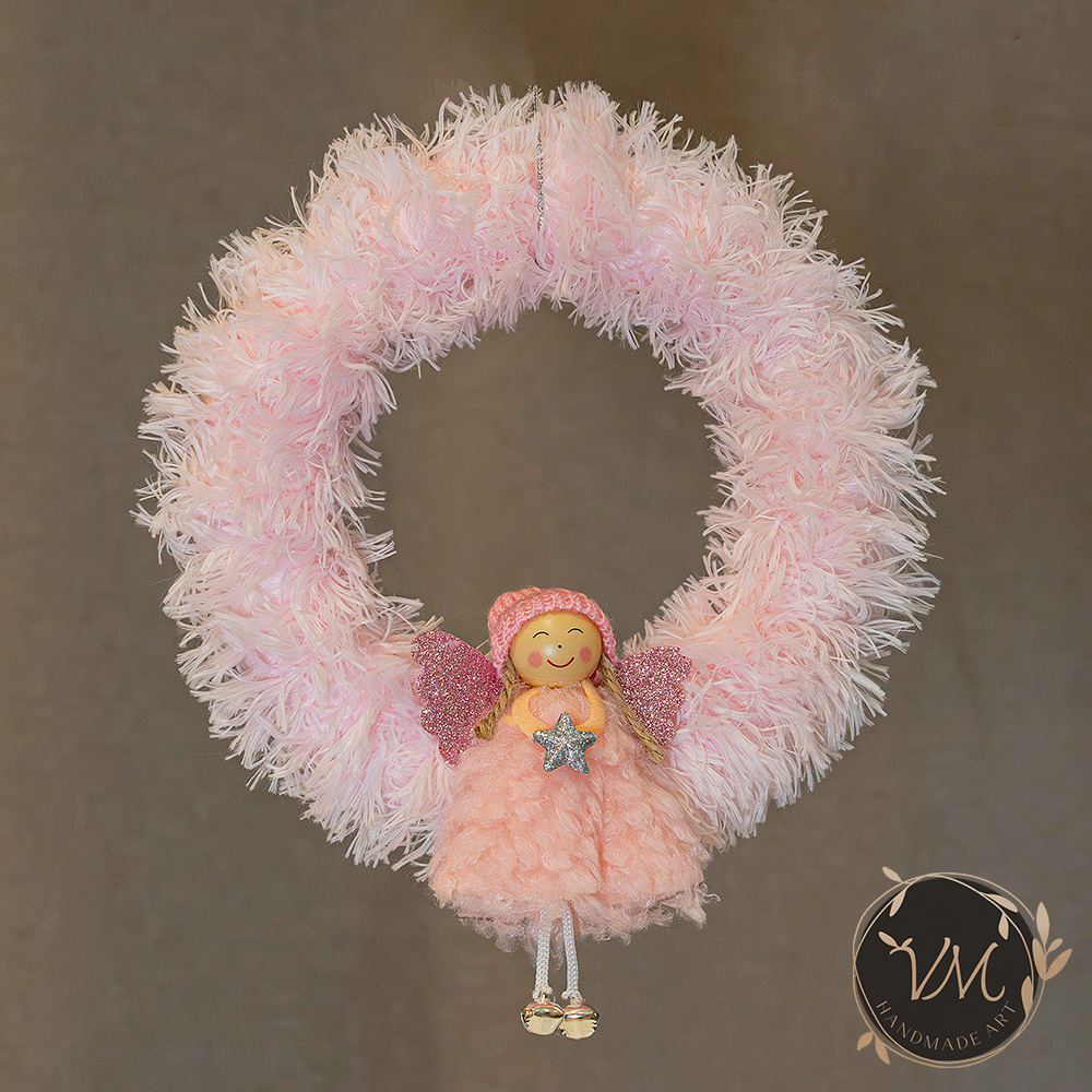 Coroniță cu îngeraș Pink